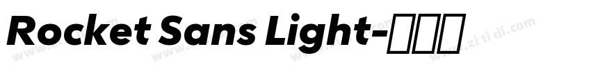 Rocket Sans Light字体转换